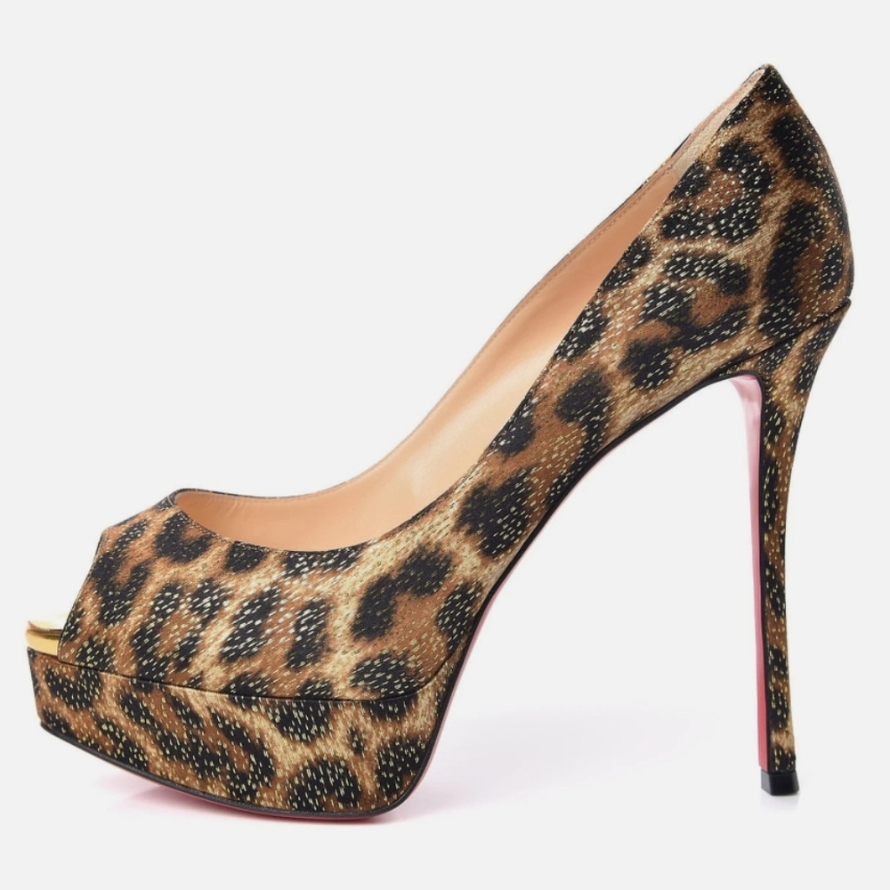 Christian Louboutin Fetish Peep-Toe Pumps - Picture 8 of 10